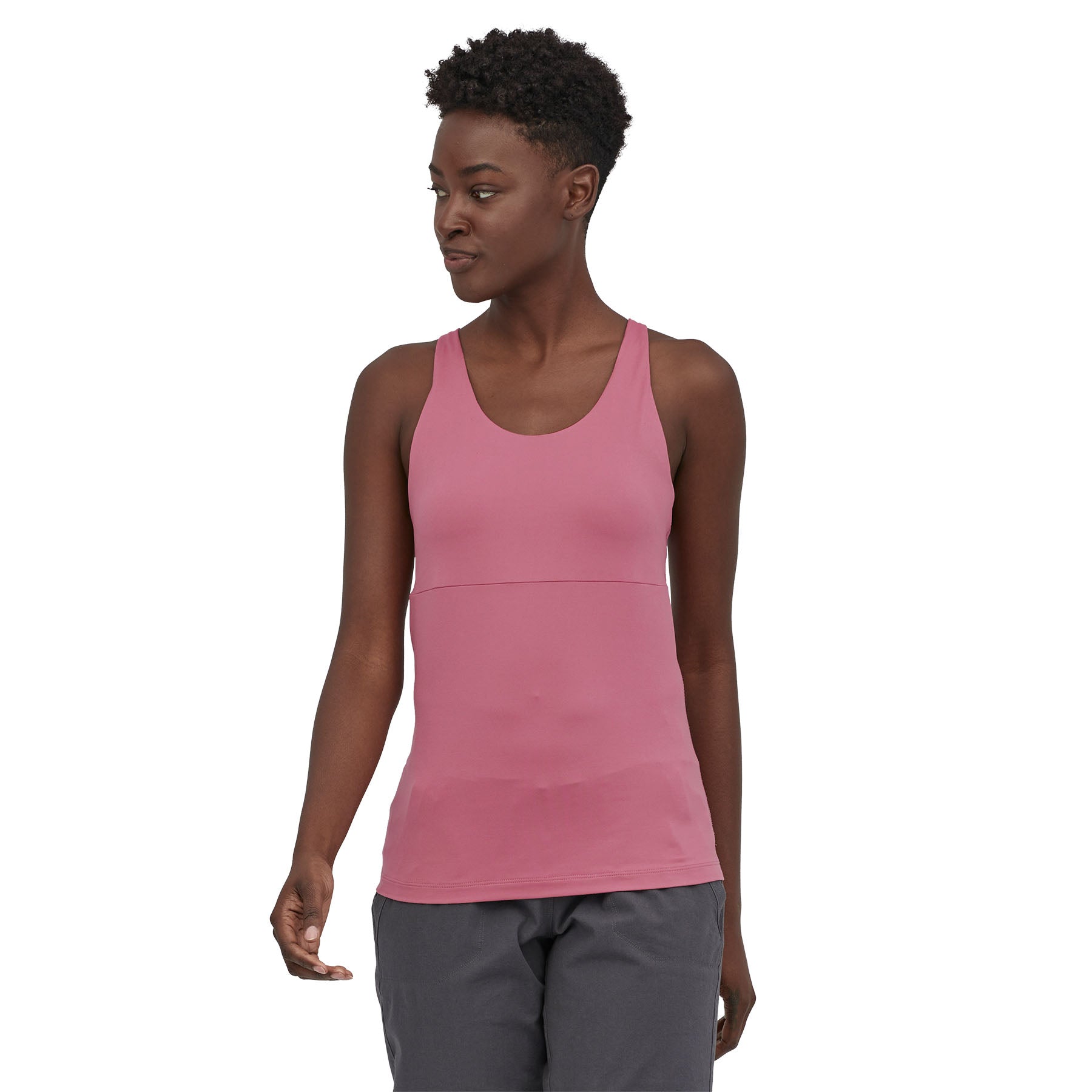 V FOR CITY Women's Flowy Tank Top with Built-in Bra UK