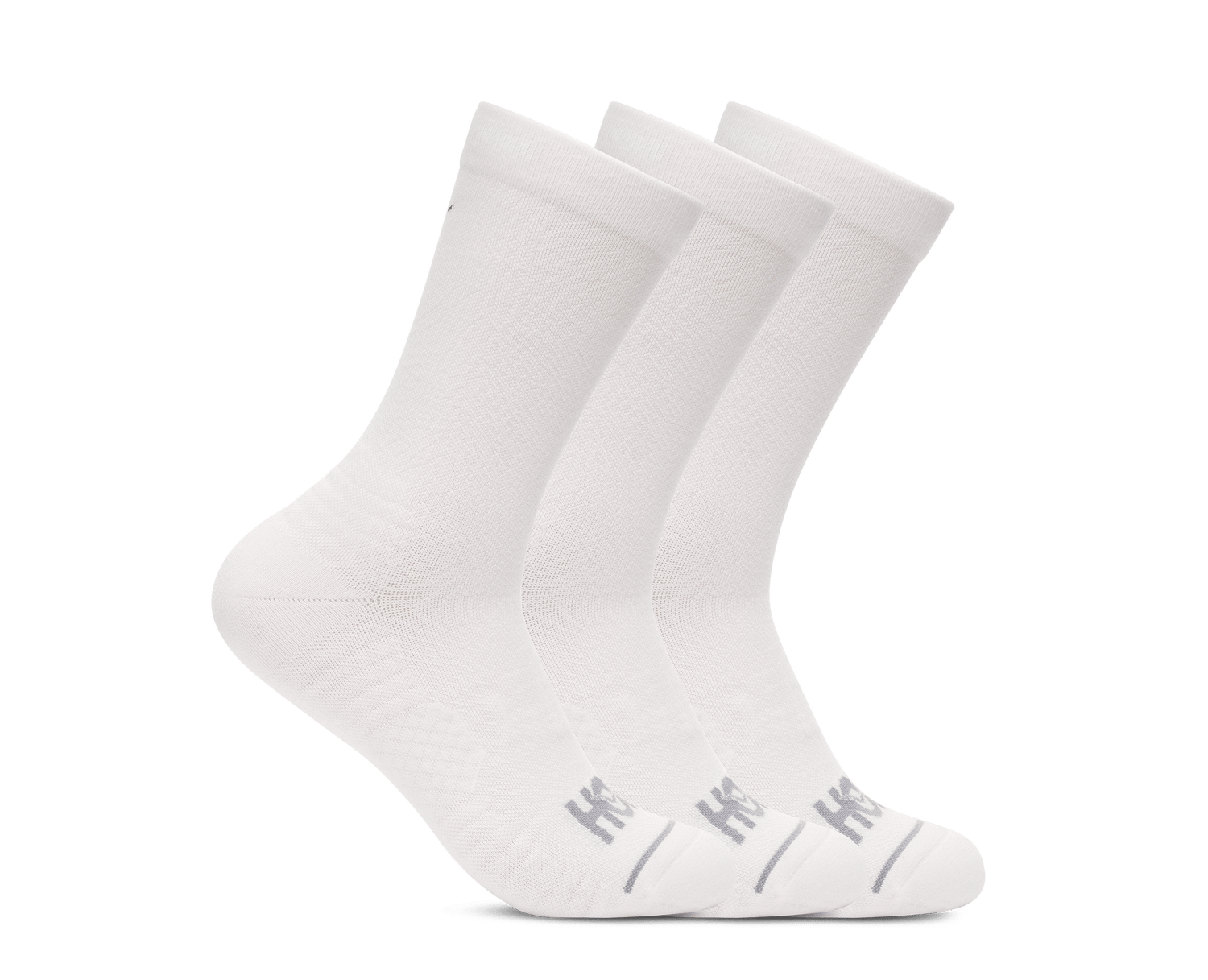 HOKA Crew Run Sock 3-pack White Socks