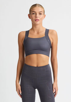 Röhnisch Kay Sports Bra - Recycled polyester Dk Grey Plum Underwear