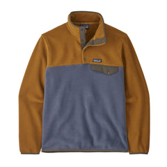 Patagonia M's LW Synch Snap-T Fleece Pullover - 100% Recycled Polyester Shelter Brown Shirt