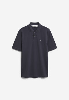 Armedangels M's Maario Polo T-Shirt - Organic Cotton Night sky Shirt