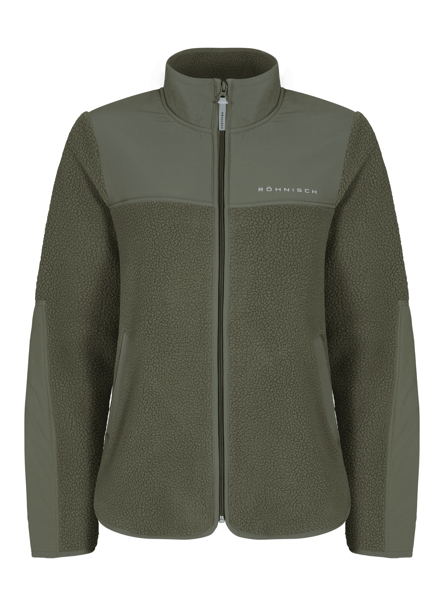 Röhnisch Phoebe Pile Jacket- Recycled polyester Vetiver Green Jacket