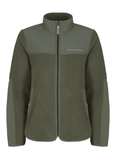 Röhnisch Phoebe Pile Jacket- Recycled polyester Vetiver Green Jacket