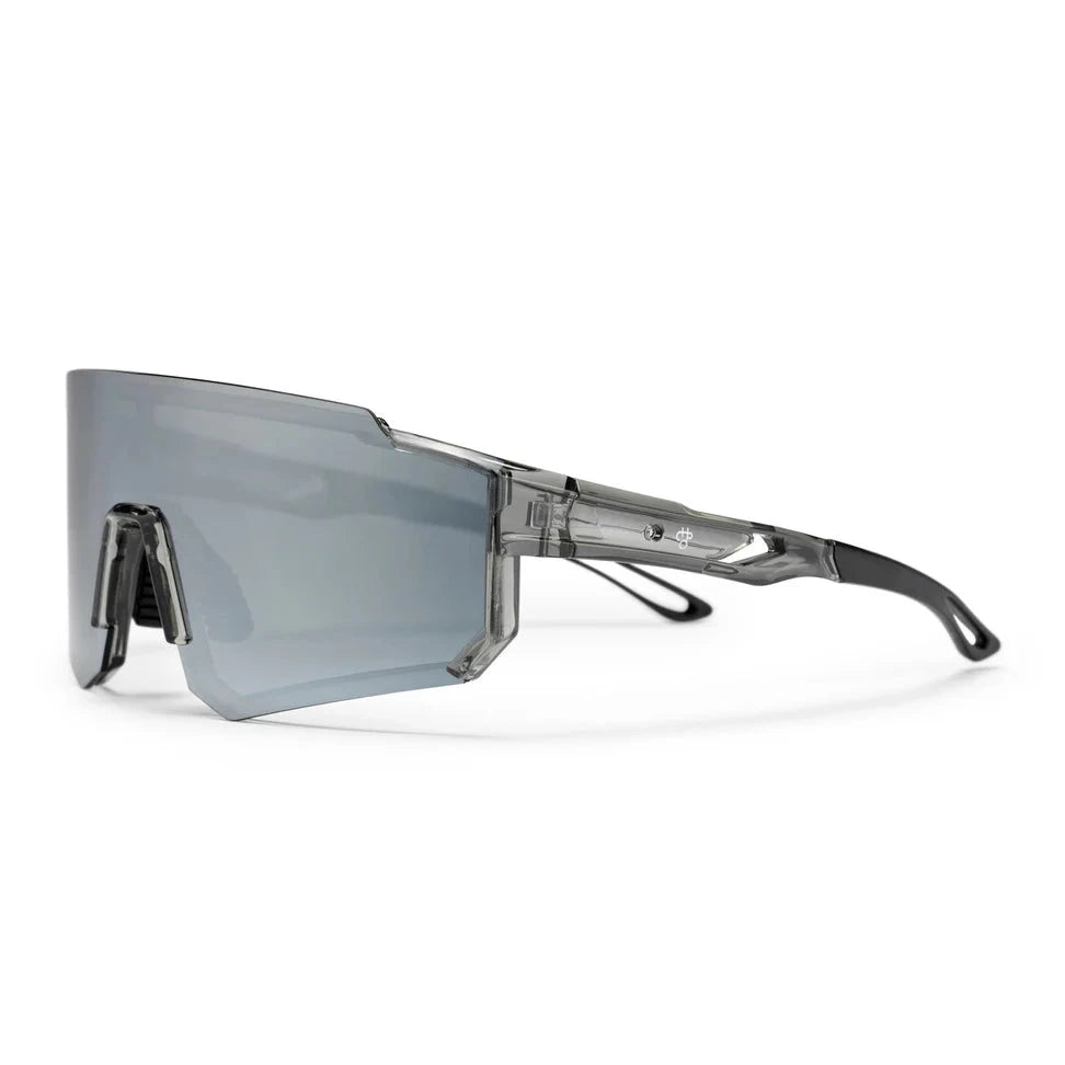 CHPO Siri Sunglasses - Recycled plastic Transparent Grey Silver Mirror Sunglasses