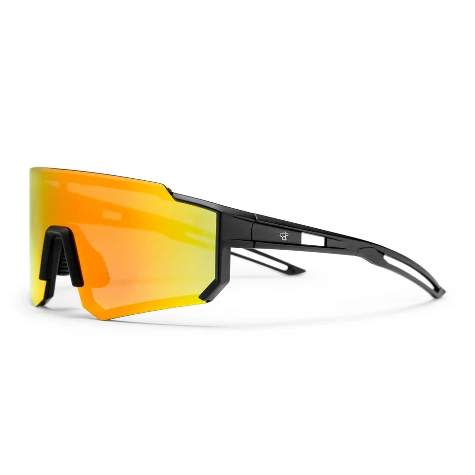 CHPO Siri Sunglasses - Recycled plastic Black Red Mirror Sunglasses