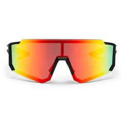 CHPO Siri Sunglasses - Recycled plastic Black Red Mirror Sunglasses