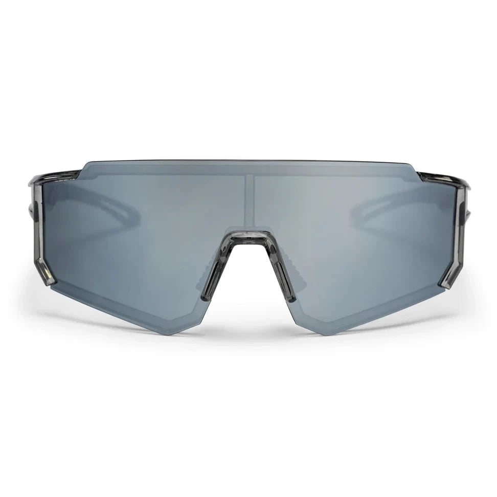 CHPO Siri Sunglasses - Recycled plastic Transparent Grey Silver Mirror Sunglasses