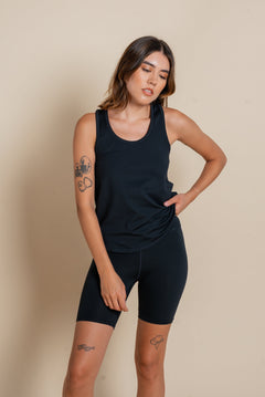 Girlfriend Collective Train Relaxed Tank - Made from Recycled PET Black Shirt