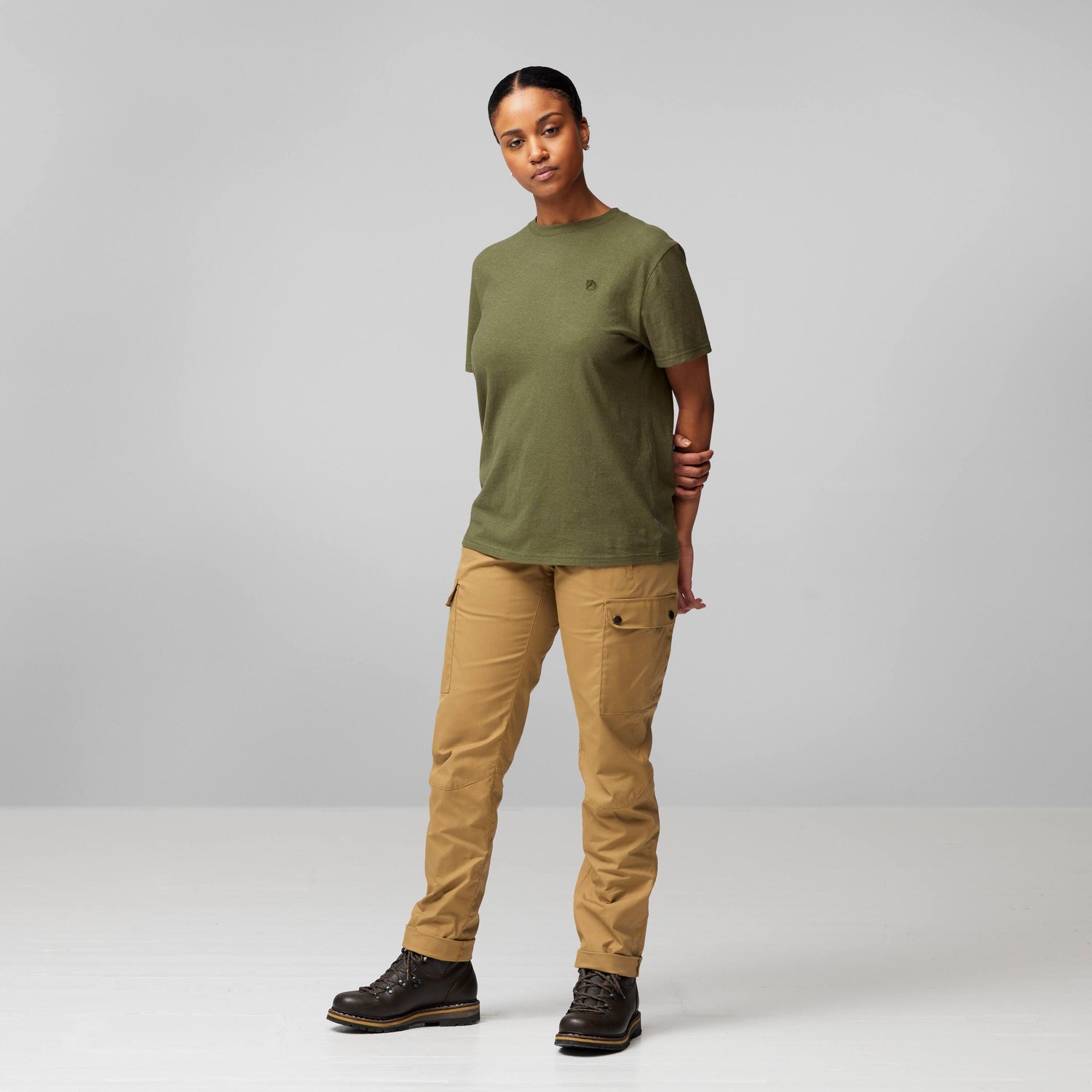 Fjällräven W's Hemp Blend T-shirt - Organic cotton & hemp Chalk Rose Shirt