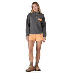 Patagonia W's Lightweight Synchilla Snap-T Fleece Pullover - Recycled Polyester Nickel w Vivid Apricot Shirt