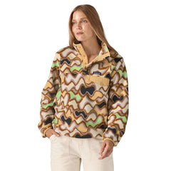 Patagonia W's Lightweight Synchilla Snap-T Fleece Pullover - Recycled Polyester Small currents : Natural Shirt