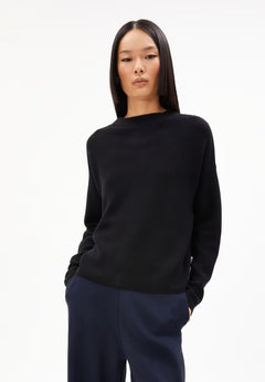 Armedangels W's Merinaa Sweater - Organic cotton Black Shirt