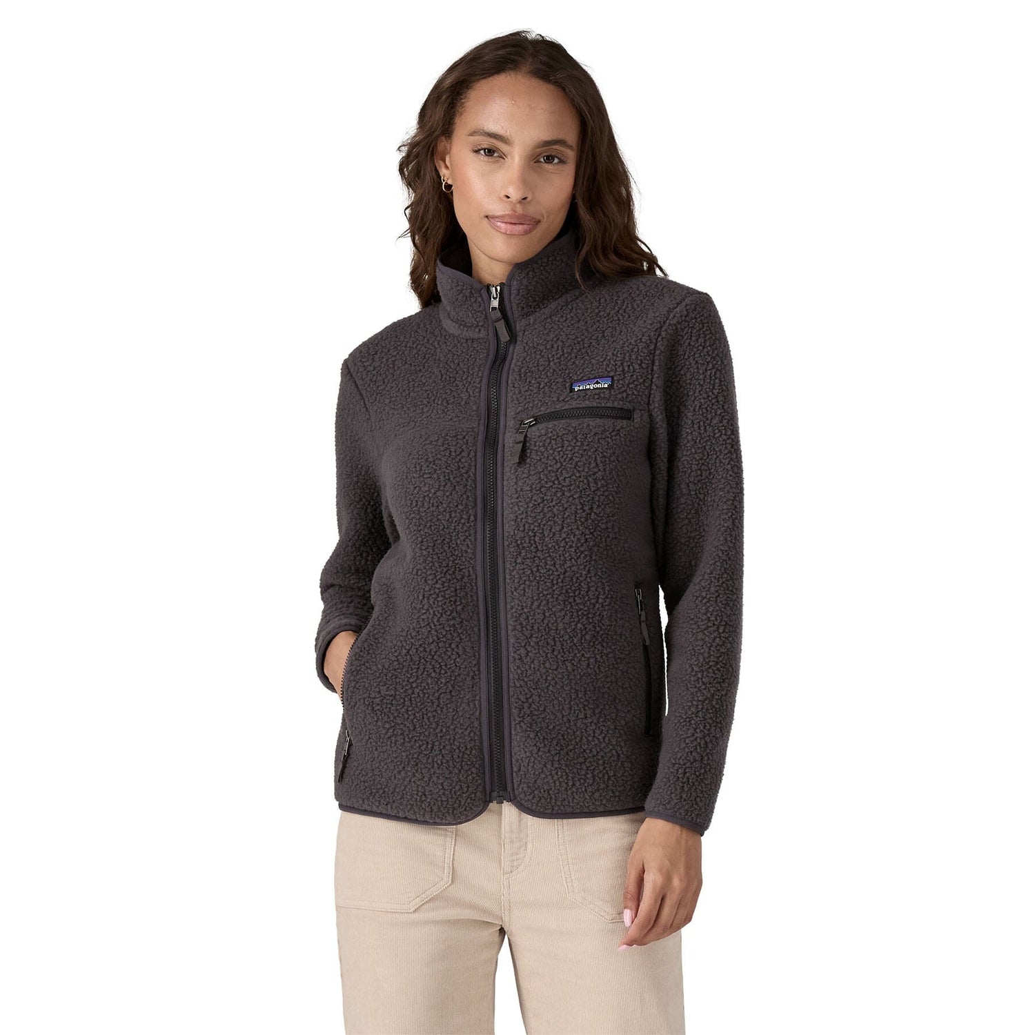 Patagonia W's Retro Pile Fleece Jacket - Recycled Polyester Ink Black Jacket