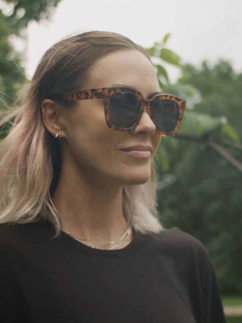 CHPO Marais X Sunglasses - Recycled Plastic Leopard Black Sunglasses